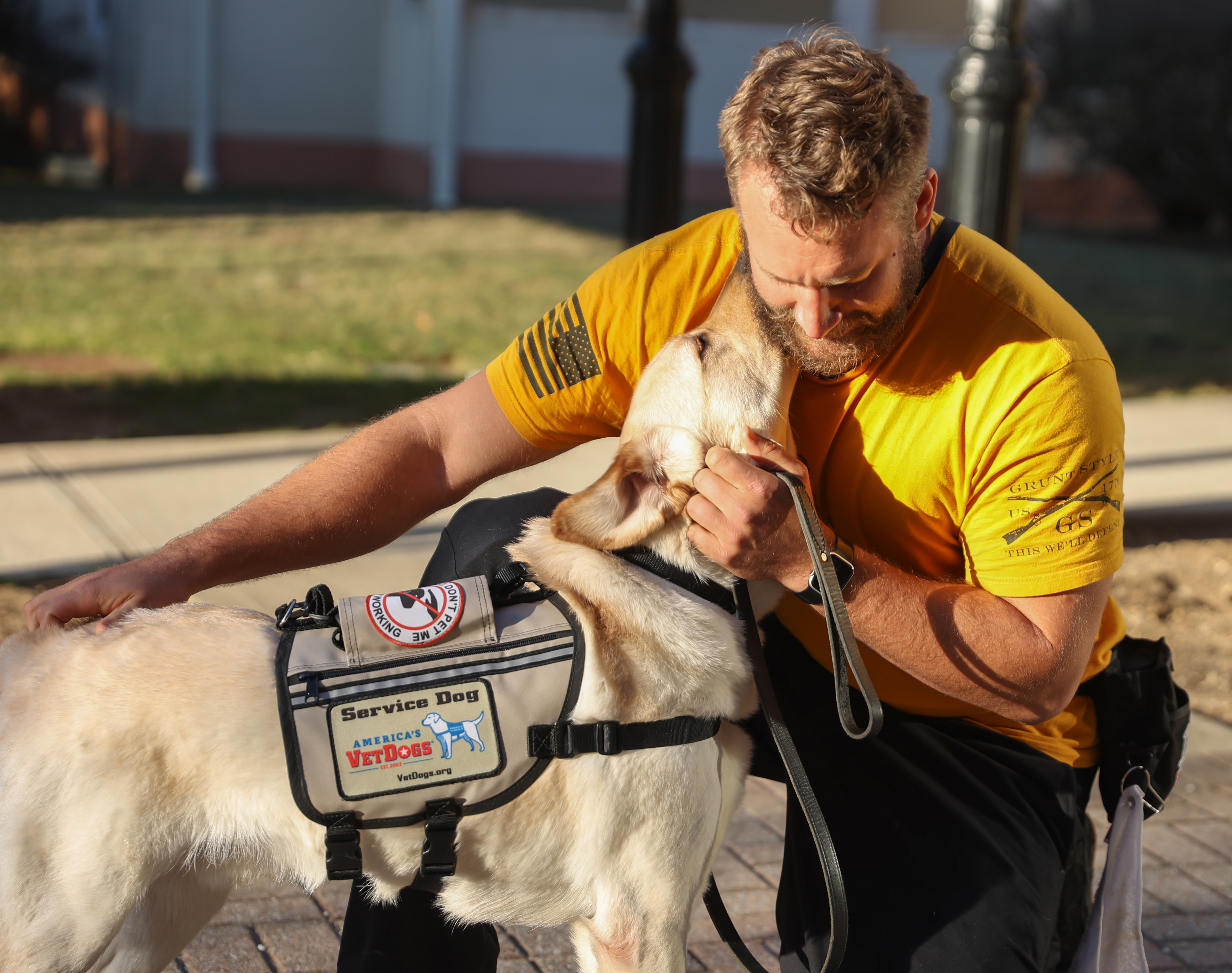 Training dogs for store veterans with ptsd