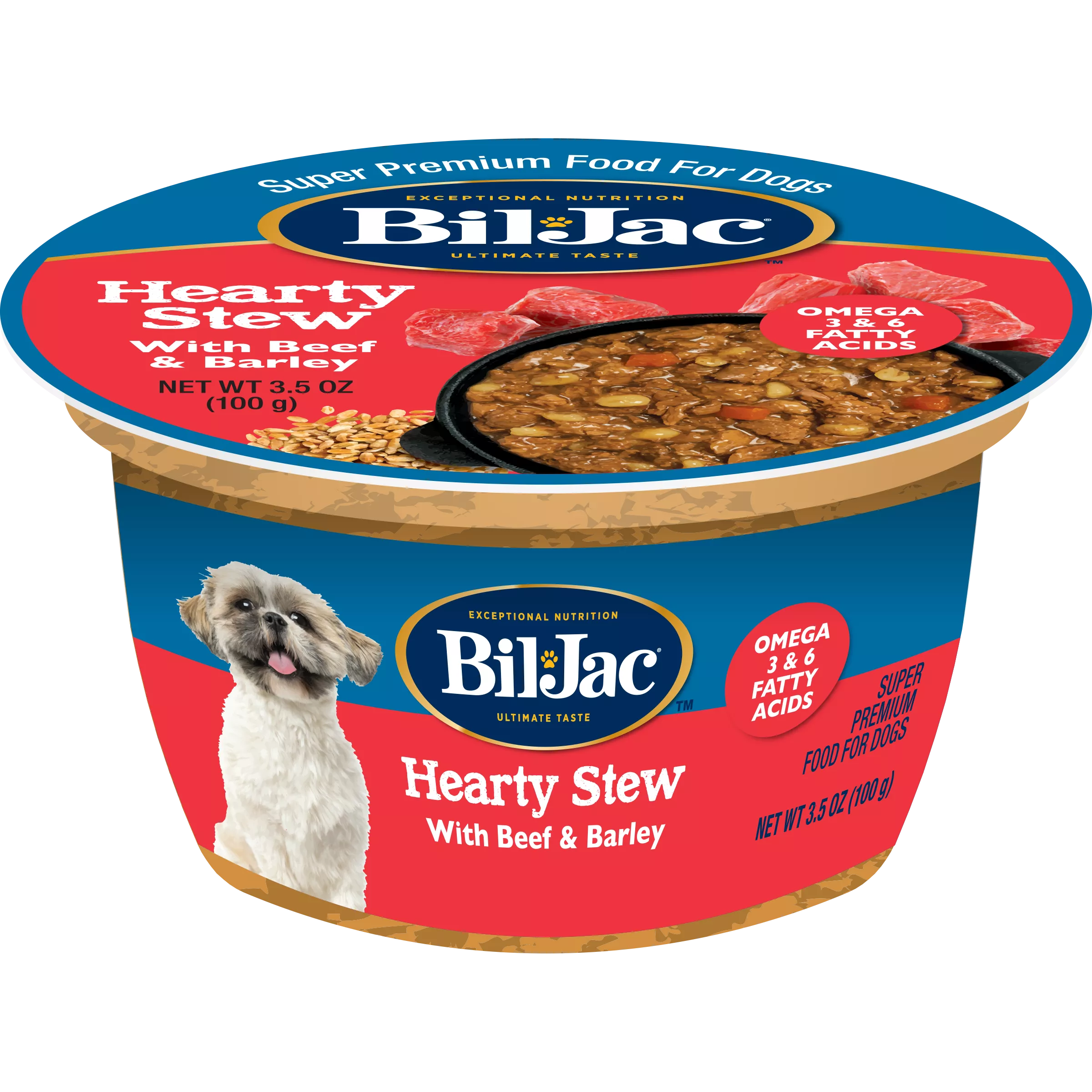 Hearty Stew with Beef Barley Small Chunk Wet Dog Food Bil Jac