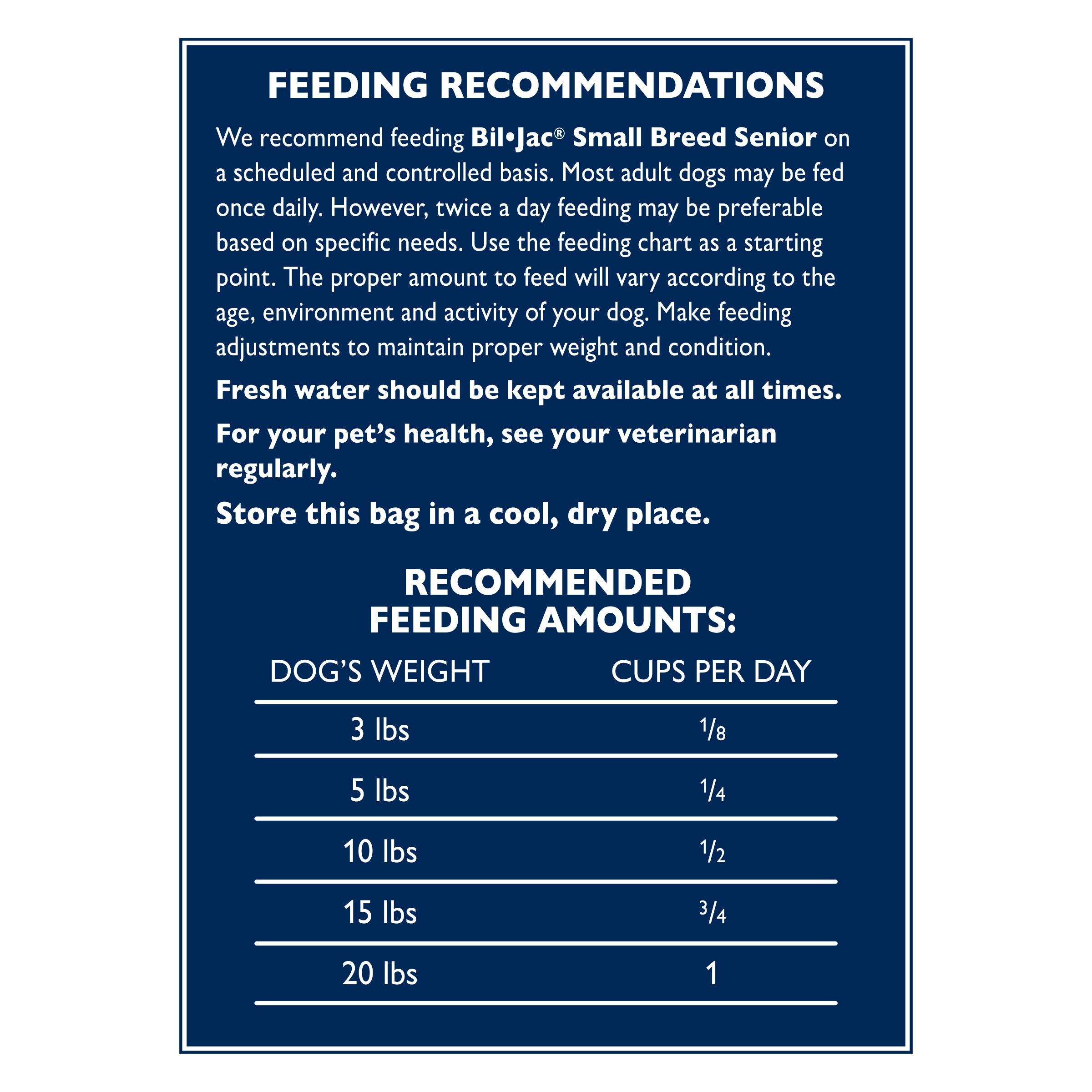 bil jac feeding recommendations