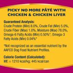 Picky No More Pate with Chicken & Chicken Liver Guaranteed Analysis